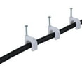 thumbnail image 4 of 100 clips de plástico para cables planos con clavos de acero de alto carbono para fijaciones de TV. 4 mm, 4 of 9