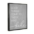 thumbnail image 3 of Stupell Industries Those Who Bake Kitchen Phrase Graphic Art Jet Black Floating Framed Canvas Print Wall Art, Design by Lil' Rue, 3 of 6