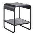 thumbnail image 1 of Mesa auxiliar Benzara Ish de 21 pulgadas, madera moderna, gris y negro, 1 of 5