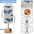 thumbnail image 2 of Touch Control Table Lamp with LED Bulb Bedside Lamp for Bedroom Living Room Watercolor Blue Butterfly, 2 of 8