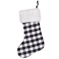 thumbnail image 1 of Bolsa de regalo de calcetín de Navidad en blanco y negro Bolsa de dulces decorada con Navidad Media de lana blanca Cabeza de calcetín en blanco y negro brillar Electrónica, 1 of 5