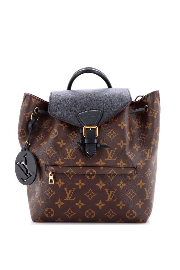 Pre-Owned Montsouris NM Backpack Monogram Canvas with Leather PM By Rebag