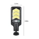 thumbnail image 3 of Sensor de movimiento de luces solares exteriores | LED impermeable IP65 | 3 modos, mando a distancia, recargable, ultrabrillante, 2200mAh, PVC, negro | Valla de seguridad en muro Jardín patio, 3 of 9