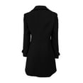thumbnail image 6 of Women's Double Breasted Wool Coat, Notch Lapel Winter Overcoat, Knee Length Slim Fit Trench, Tailored Wool Blend Coat, Business Casual Outerwear Black XL, 6 of 6