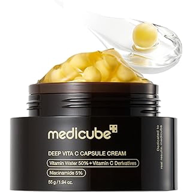 Capsule Cream with Deep Vitamin C | Liposome Vitamin C Golden Capsule for Radiance & Firm-Looking Skin | Hydrating Glow Gel Texture | Korean Skincare, 1.94 oz