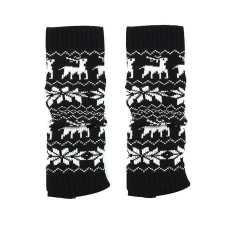 christmas girls knitted leg warmers reindeer print boot cover socks black white - Walmart Christmas Socks christmas girls knitted leg warmers reindeer print boot cover socks black white - Walmart Christmas Socks