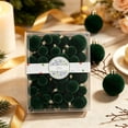 thumbnail image 4 of 42-Pack Velvet Christmas Ball Ornaments Set, Flocked Hanging Baubles, Assorted Sizes, Xmas Tree Holiday Decor, 4 of 8