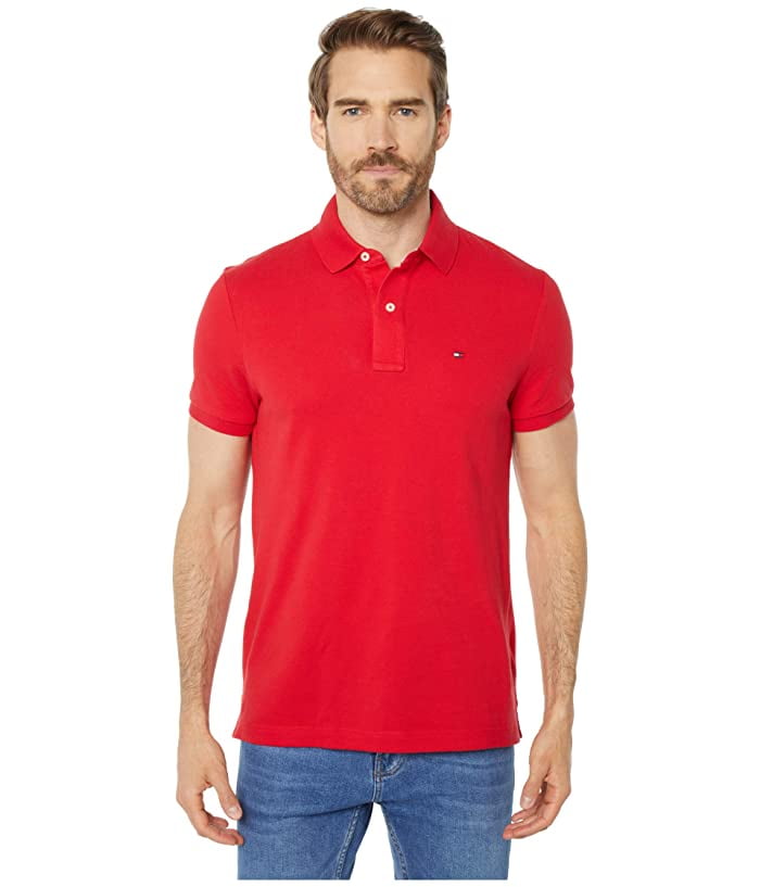 Hilfiger APPLE RED Adaptive Custom-Fit Ivy Polo Shirt, US Large - Walmart.com