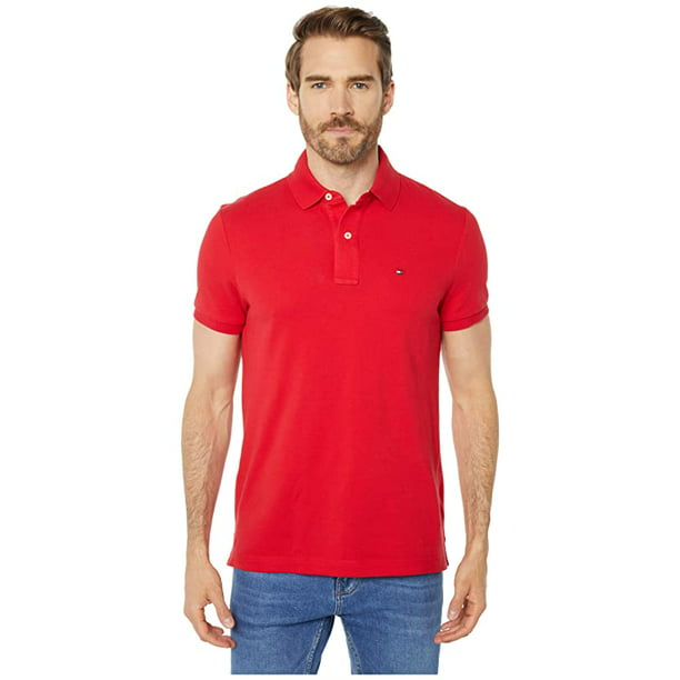 abrazo Nueve Honesto Tommy Hilfiger APPLE RED Adaptive Custom-Fit Ivy Polo Shirt, US Large -  Walmart.com