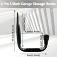 thumbnail image 3 of 6 Pack Multipurpose Wall Hooks For Bicycles Garden Tools Sports Gears Practical Garage Storage, 3 of 9