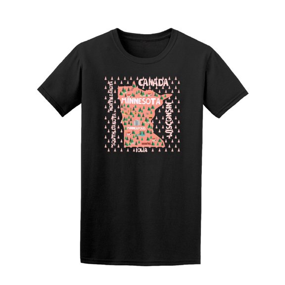 Minnesota State Map Tee. Men's -Image by Shutterstock