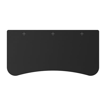 Monoprice Whole-Desk Mouse Pad For 3-Piece Desktop Black | Custom Sized For Pre-Drilled 3-piece Sit Stand Desk Table Top 63 Inches Wide - Workstream