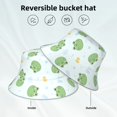 thumbnail image 5 of Disketp Kawaii Frogs Print Reflective Bucket Hat Beach Hat Summer Travel Sun Hats Fisherman Cap, 5 of 8