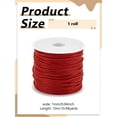 1 Roll Waxed Cotton Thread Cords Medium Violet Red 1mm about 10.94 ...
