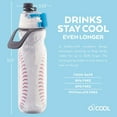 thumbnail image 3 of O2COOL Mist 'N Sip Misting Water Bottle 2-in-1 Mist And Sip Function With No Leak Pull Top Spout Reusable Sports Water Bottle - 20 oz - Baseball, 3 of 4