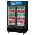 thumbnail image 3 of DSM-48R Commercial Glass Swing 2-Door Merchandiser Refrigerator in Black, 3 of 5