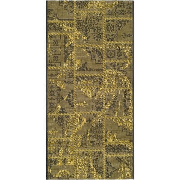 SAFAVIEH Palazzo Collection PAL121-56C10 Black / Green Rug