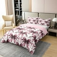 thumbnail image 3 of Princess Bowknot 100% Cotton Duvet Cover,Romantic Pink Ribbon Bow Super Soft Comforter Cover(No Filler),Dreamy Bow-tie Patchwork 3Pcs Bedding Set,Full Size, 3 of 6