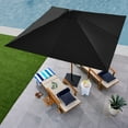 thumbnail image 6 of Best Choice Products 9ft Deep Square Solar LED Lighted Patio Umbrella w/ Woodgrain Pattern, UV-Resistant - Black, 6 of 8