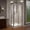 Brushed Nickel with White Base, variant on DreamLine Cornerview 36 in. D x 36 in. W x 74 3/4 in. H Framed Sliding Shower Enclosure and Shower Base Kit in Satin Black