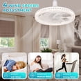 thumbnail image 5 of Laybasic Acrylic LED Socket Ceiling Fan with Remote Control, 5 of 9