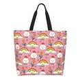 thumbnail image 1 of Disketp Cartoon Chicken Bolsa Tote Estampada para Mujer, Bolso de Hombro y de Mano para Compras y Viajes, 1 of 8