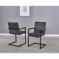 thumbnail image 2 of Best Master Bazely Industrial Chic Faux Leather Side Chair in Gray (Set of 2), 2 of 2
