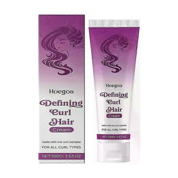 Definiting Curl Hair Cream,Frizz Control Hair Gel & Defining Cream,Formulated with Rice Curl Complex -For All Curly Hair Types