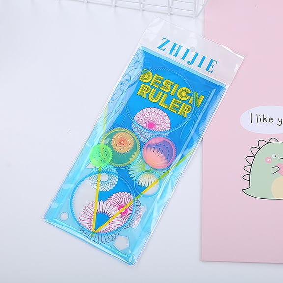 HHGBAD Multifunctional Geometric Ruler Set – Durable Plastic with Curved Edges,Portable Design for Artistic Drafting & Precise Measurements