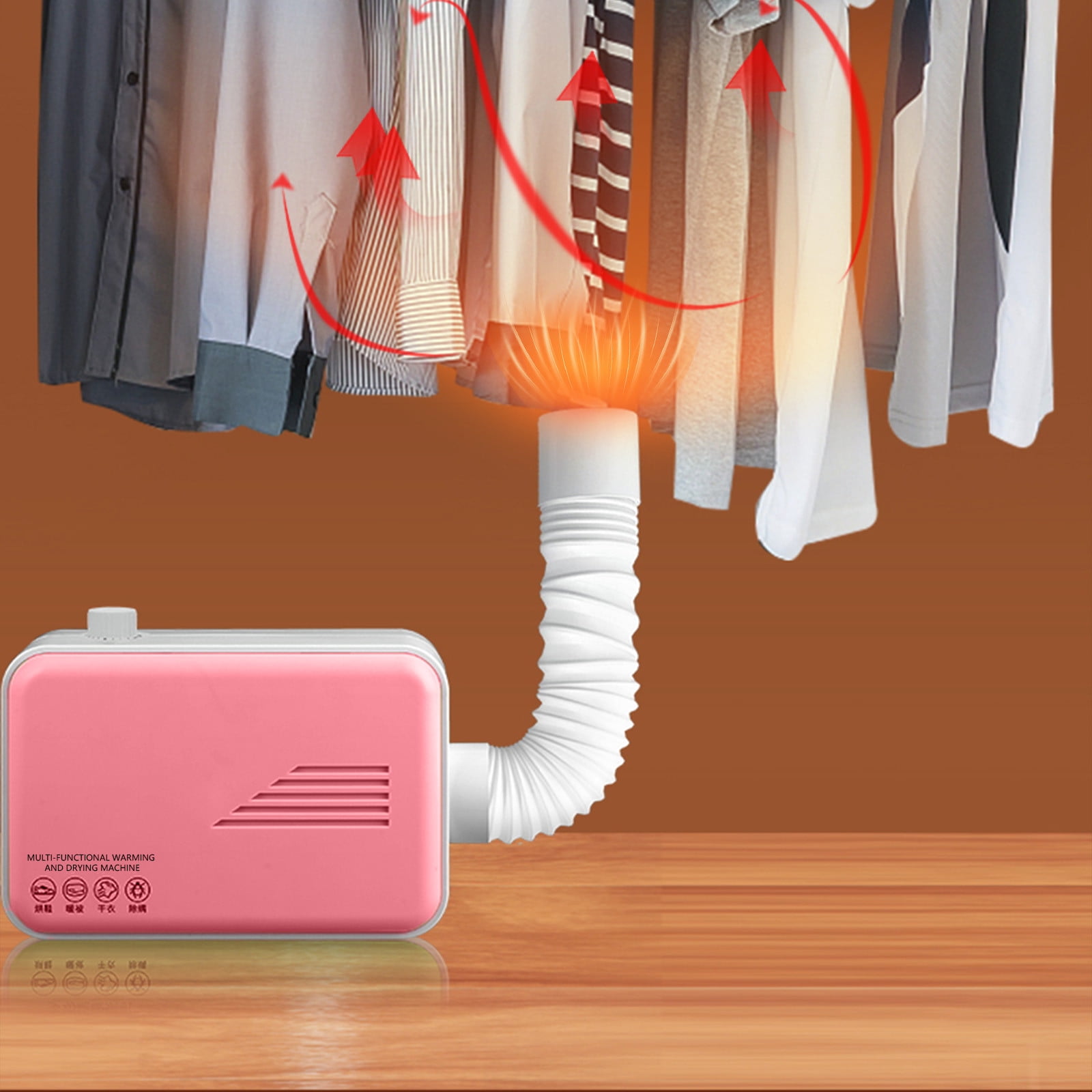 Portable Clothes Dryer Machine, 800W Power with Foldable Shelf, Compact for Apartments and Travel, Timer Function for Efficient Drying