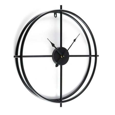 Large Iron Wall - 18/24inch Oversize Large Modern Art 3D Round Metal Wall Clock Iron Mute Watch Home Office Decor Gold Black