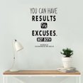 thumbnail image 1 of Calcomanías de pared motivacionales Puedes tener resultados o excusas, no ambos. Adhesivos de pared con frases inspiradoras para decoración de pared para deportes, gimnasios, oficinas, fitness,, 1 of 7
