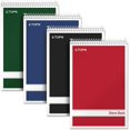 thumbnail image 1 of TOPS Spiral Steno Books, 6 x 9 Inches, Gregg Rule, White Paper, Assorted Covers, 80 Sheets per Book, 4 Books per Pack, 1 of 5