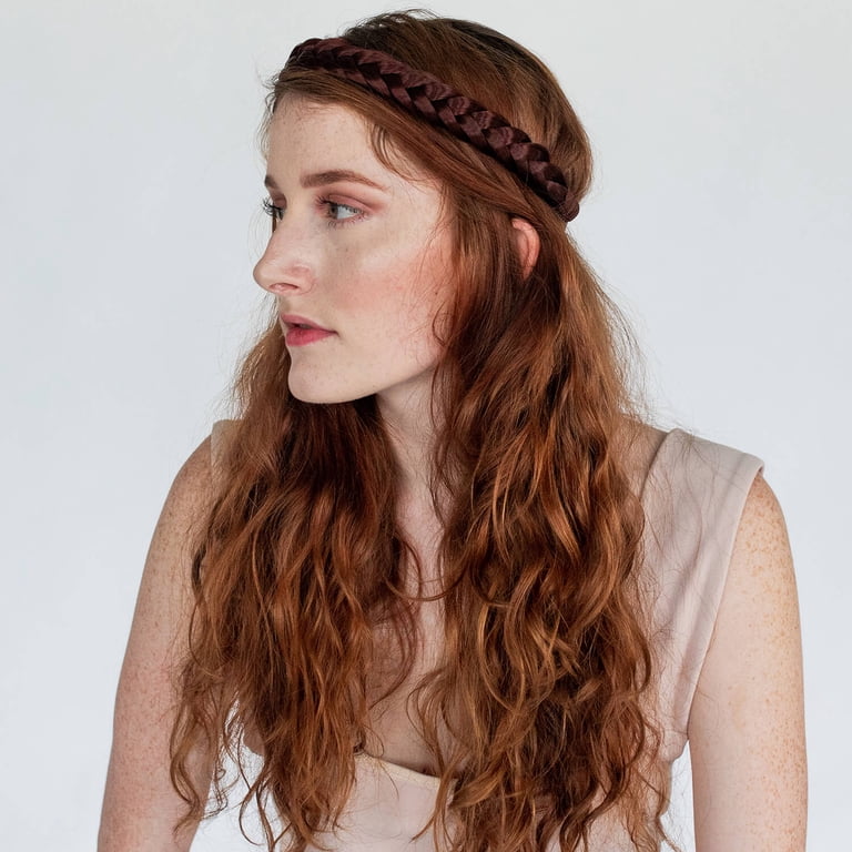 Synthetic Hair Braided Headband Hairpiece – Adjustable Strap Handmade Amazon.com : TOECWEGR Synthetic Hair Braided Headband  main image 2