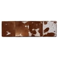 thumbnail image 5 of Beaumont Lane Transitional 54"W Leather-Iron Accent Bench in Brown & White, 5 of 5