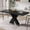 Black, variant on 63 - inch Retractable Dining Table in Natural Color / Stable Base, Easy - maintain Table