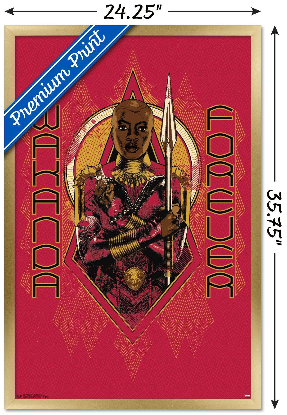 Marvel Cinematic Universe - Black Panther - Wakanda Forever Wall Poster, 22.375" x 34", Framed