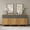 Oak Brown, variant on WAMPAT 3-in-1 Wood Dresser with 3 Drawers and 3 Cabinets for Bedroom, Modern Chest of Drawers, 71" Wide, Oak Brown&Dark Gray