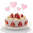 thumbnail image 4 of 4 piezas Globos Cake Toppers Forma de corazón Suministros para fiestas aciones para niña Niño Mujer Compromiso Boda Aniversario Baby Rosa claro Soledad Primeros de la torta de globos, 4 of 6
