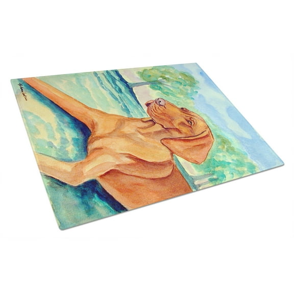 Caroline's Treasures Vizsla Glass Cutting Board Large