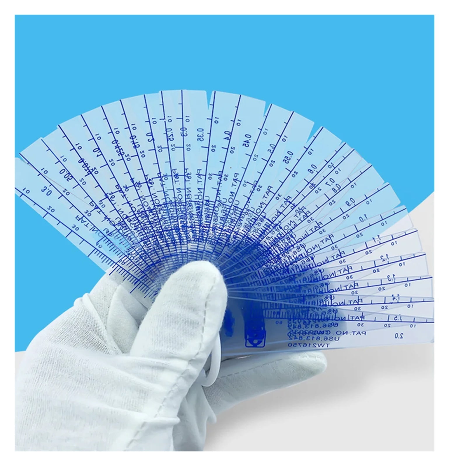 Plastic Feeler Gauges Metric Thickness Gap 0.05-1.5mm 18pcs Metric Filler Feeler Gauge Plastic Measuring Tools ,Easy Identification