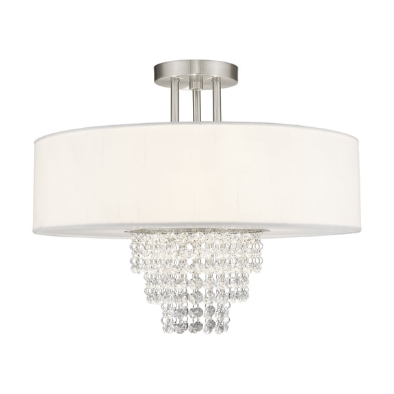 Livex Lighting Carlisle Ceiling Mount in Brushed Nickel