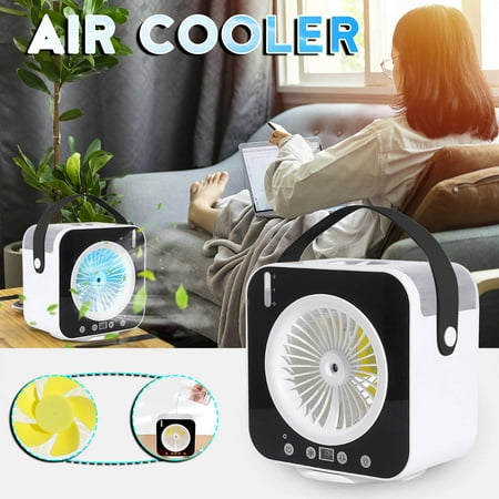 

xgfhyjeh Portable Air Conditioner Evaporative Mini Air Cooler Small Electric Personal Air Cooling Adjustable Quiet Standing Floor Fan for Bedroom Desktop Office Room Home