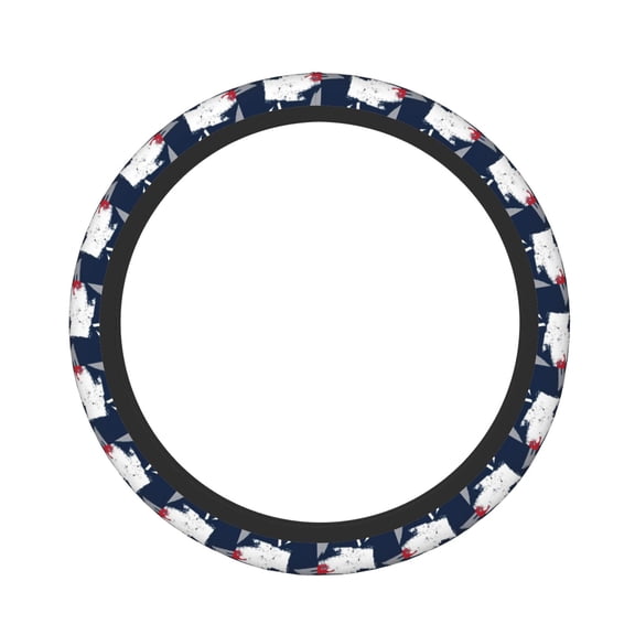 Football Team Car Steering Wheel Cover,Car Wheel Cover Protector Car Accessory for Steering Wheel with a Diameter of 14.5"-15"