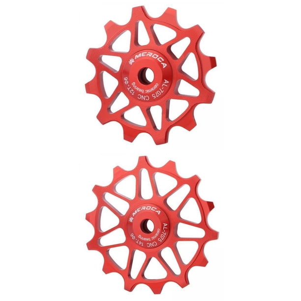 Rueda Jockey,Rodamiento de cerámica de polea de cambio trasero de bicicleta,Rueda jockey con rodamiento sellado para bicicleta de montaña y carretera,Rueda de rodillo guía de bicicleta de