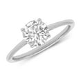 thumbnail image 2 of 14K White Gold Round Cut Lab Grown Diamond Basket Split Shank Solitaire Engagement Ring - 1 Carat | E-F Color, VS1-VS2 Clarity (Ring Size: 5), 2 of 3