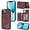 Red, variant on Simple Line Pattern Multifunctional Wallet Leather Case for iPhone 13 12 11 Pro Max Mini X XS XR 7 8 Plus, Card Holder Stand Back Cover(Brown,7/8)