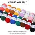 thumbnail image 4 of Uxcell Cotton Yarn, 60% Cotton, 40% Acrylic Soft Knitting Yarn Green for DIY Projects, 2 Pcs, 4 of 7
