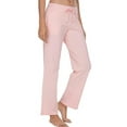 thumbnail image 3 of U2SKIIN Pajama Pants for Women, Lightweight Lounge Sleepwear Pj Bottoms, (Pink/Light Grey Mel, XL), 3 of 5