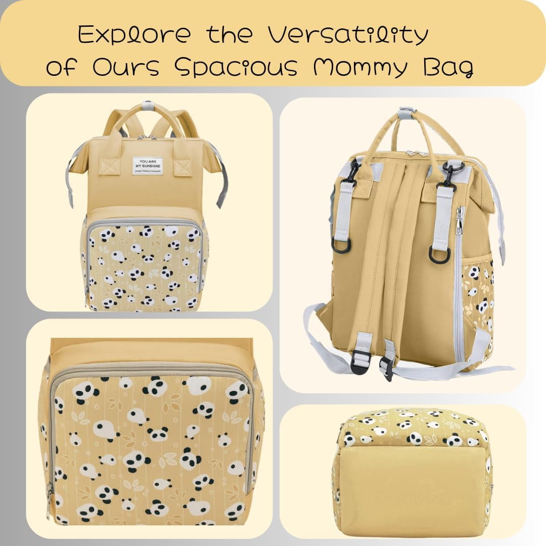 Diaper Bag Backpack for Moms - Diaper Bag Backpack for Girl - Multi-Function Diaper Bags for Baby Girl - Waterproof Baby Bag for Mom whit Insulated Pockets & Stroller Straps.